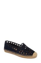 Women's Tory Burch May Perforated Espadrille Flat M - Blue