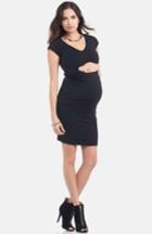 Women's Tart Maternity 'freya' Print Body-con Maternity Dress - Black