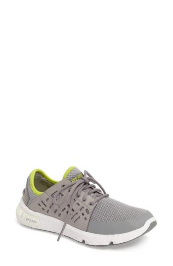 Women's Sperry 7 Seas Boat Shoe Sneaker .5 M - Grey