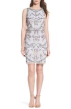Women's Adrianna Papell Embellished Blouson Cocktail Dress - Grey