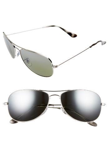 Men's Ray-ban 59mm Polarized Aviator Sunglasses - Grey/ Mirror
