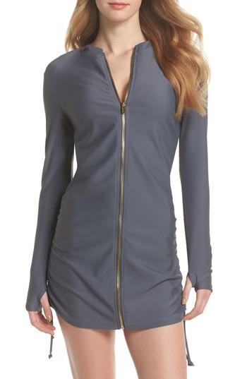 Women's Mott 50 Zip Cover-up Swim Dress - Grey