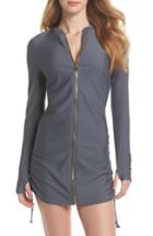 Women's Mott 50 Zip Cover-up Swim Dress - Grey