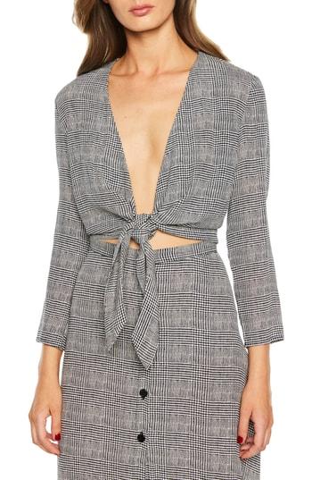 Women's Bardot Tori Tie Front Top - Black