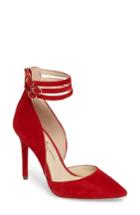 Women's Jessica Simpson Linnee Ankle Strap Pump .5 M - Red