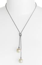 Women's Majorica 'love Knot' 14mm Pearl Lariat Necklace