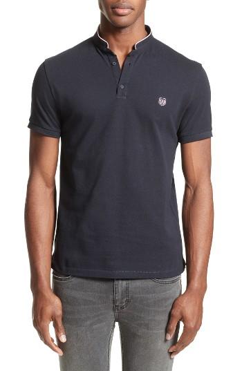 Men's The Kooples Shiny Pique Polo - Grey