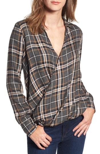 Women's Bailey 44 Wipe Out Plaid Top - Grey