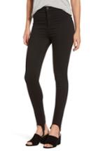 Women's Topshop High Rise Skinny Stirrup Jeans X 32 - Black