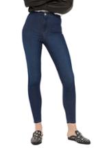 Women's Topshop Joni Jeans W X 32l (fits Like 24w) - Blue