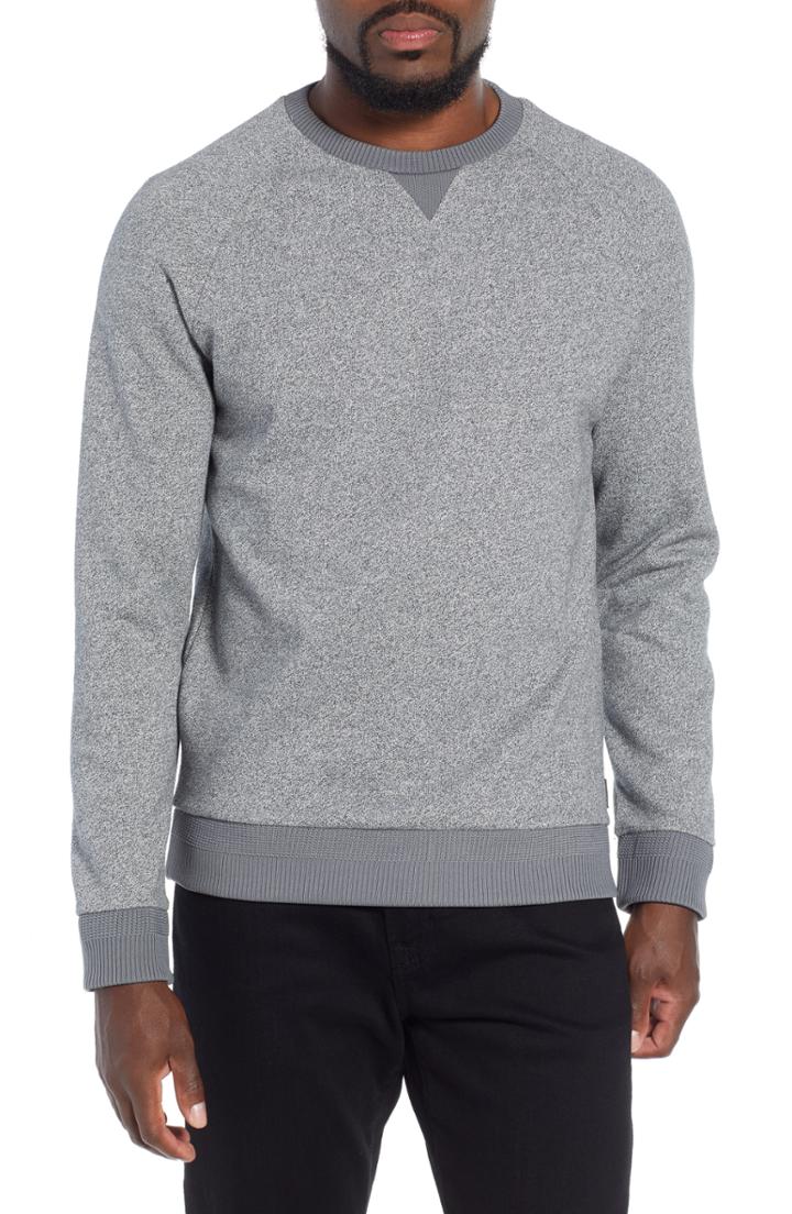Men's Boss Stadler Denimic Fit Sweatshirt, Size Small - Grey