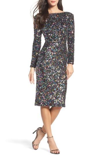Women's Dress The Population Emery Ombre Sequin Body-con Dress