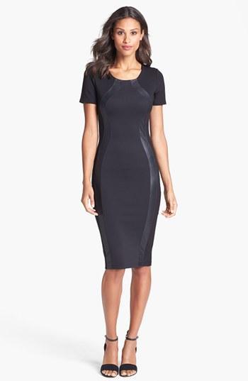 Felicity & Coco Faux Leather Silhouette Body-con Dress (nordstrom