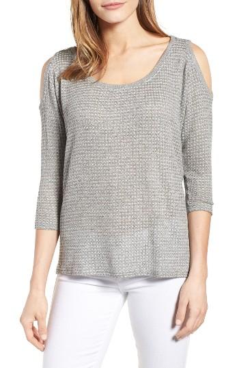 Women's Velvet By Graham & Spencer Cold Shoulder Thermal Knit Top