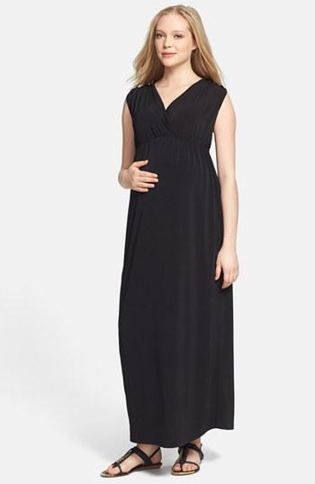 Women's Maternal America Maxi Dress - Black