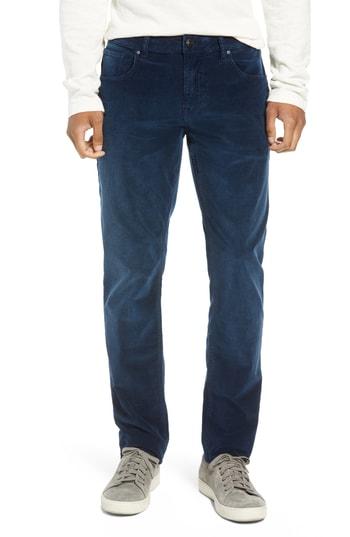 Men's Hudson Jeans Blake Slim Fit Straight Leg Corduroy Pants - Black
