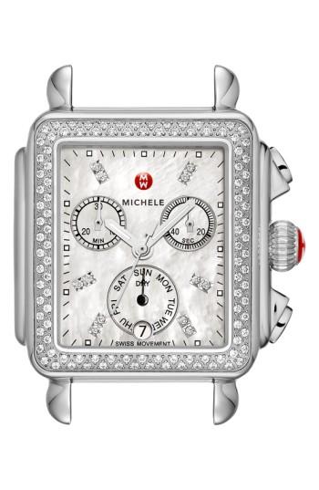 Women's Michele Deco Diamond Diamond Dial Watch Head, 33mm X 35mm
