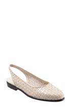 Women's Trotters Lucy Slingback Flat .5 N - White