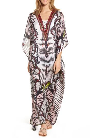 Women's Asa Kaftans Waikiki Long Kaftan, Size - White
