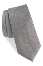 Men's 1901 Andrews Solid Skinny Silk Tie, Size - Black