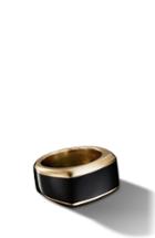 Men's David Yurman Roman 18k Gold Signet Ring With Black Onyx
