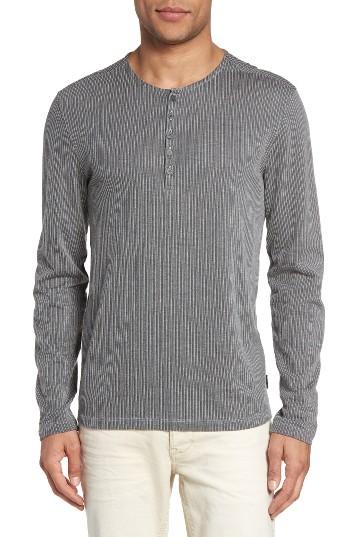 Men's John Varvatos Star Usa Stripe Henley, Size - Grey