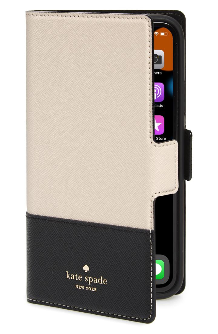 Kate Spade New York Iphone X/xs/xs Max & Xr Magnetic Wrap Folio Case - Pink