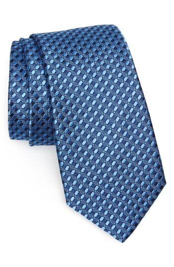 Men's Nordstrom Men's Shop Nathan Neat Silk Tie, Size - Blue