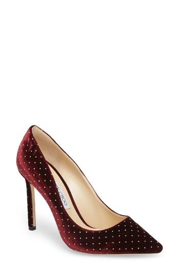 Women's Jimmy Choo Romy Crystal Studded Pump Us / 34eu - Purple