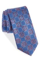Men's Nordstrom Men's Shop Ribera Medallion Silk Tie, Size - Blue