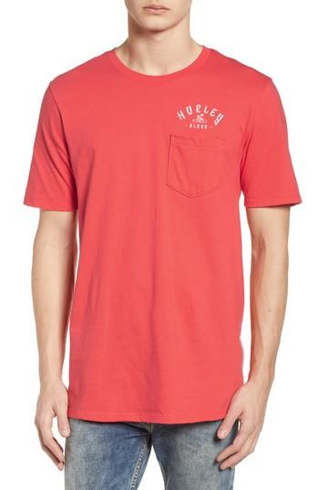 Men's Hurley Plate Lunch Pocket T-shirt, Size - Red
