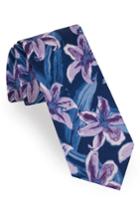 Men's Ted Baker London Lily Print Silk Tie, Size - Purple