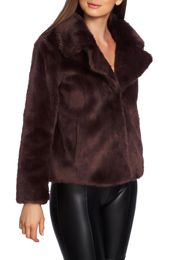 Women's 1.state Crop Faux Fur Jacket