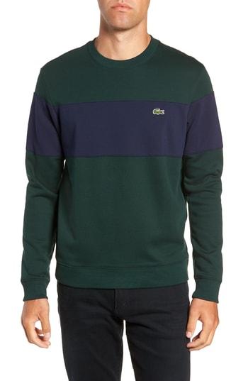 Men's Lacoste Regular Fit Crewneck Sweatshirt (s) - Green