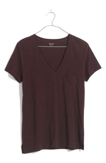 Women's Madewell Whisper Cotton V-neck Pocket Tee - White