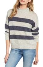 Women's Rails Ellise Stripe Silk & Cashmere Sweater - Grey