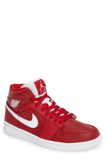 Men's Nike 'air Jordan 1 Mid' Sneaker .5 M - Red