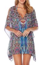 Women's Laundry By Shelli Segal Abstract Feathers Cover-up Tunic