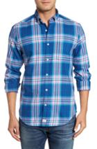Men's Vineyard Vines Murray Classic Fit Point Lobos Plaid Flannel Sport Shirt - Blue