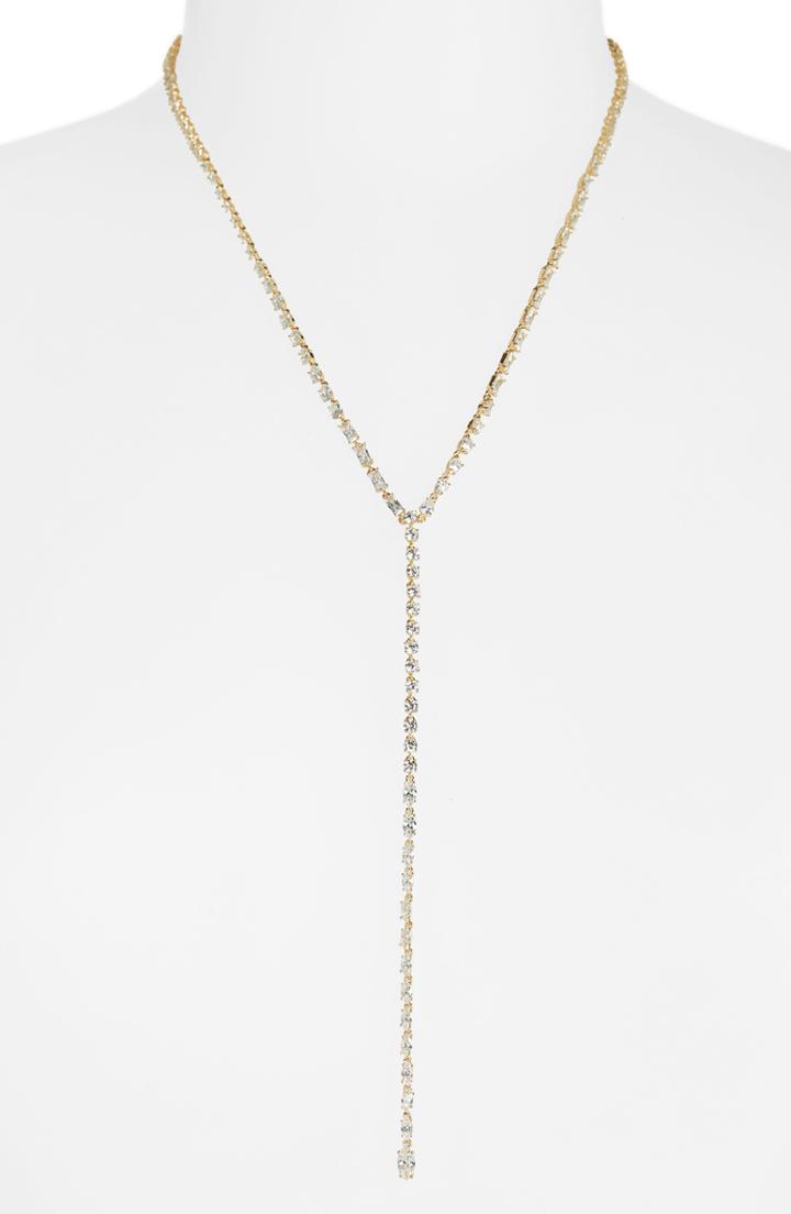 Women's Nordstrom Cubic Zirconia Y-necklace