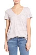 Women's Caslon Relaxed Slub Knit U-neck Tee, Size - White