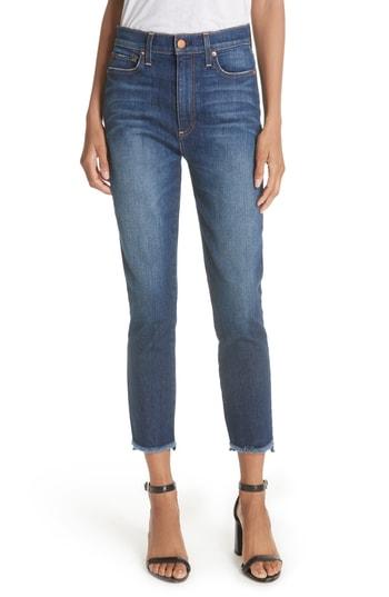 Women's Alice + Olivia Good Stagger Hem High Waist Skinny Jeans - Blue