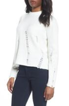 Women's Rdi Destroyed High/low Sweater - White