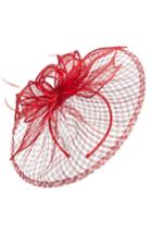Nordstrom Sinamay Fascinator Headband, Size - Red