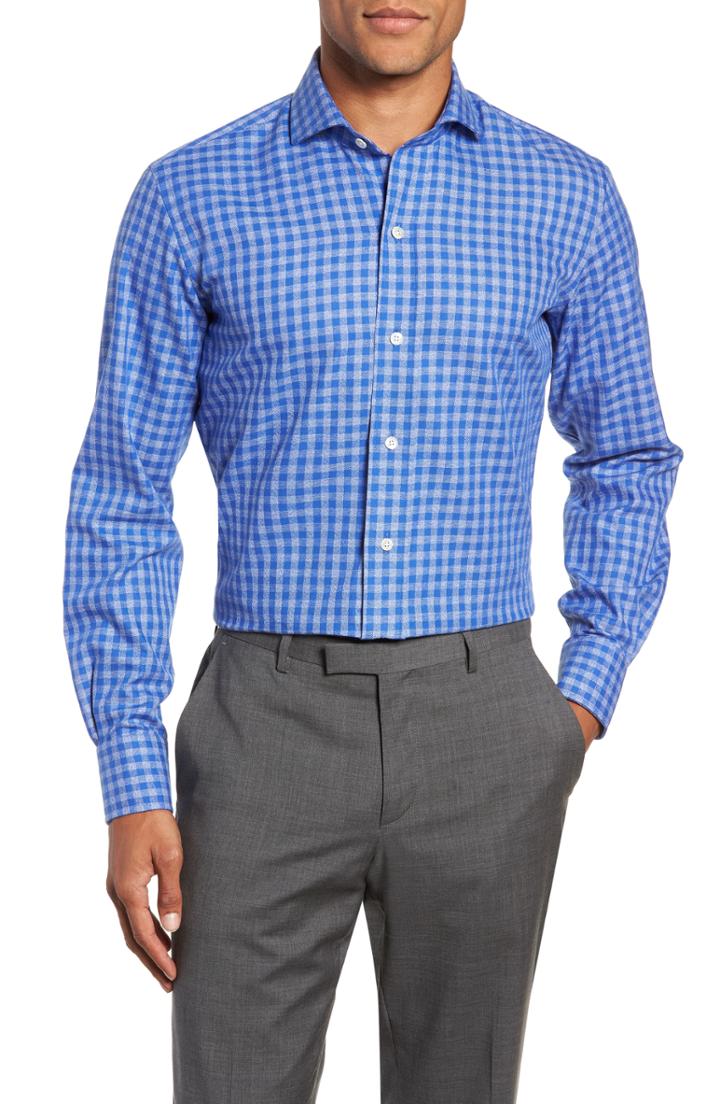Men's Ledbury Talbott Trim Fit Check Dress Shirt