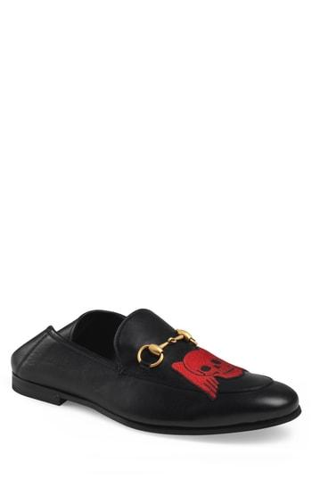 Men's Gucci Brixton Embroidered Loafer Us / 6uk - Black