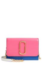 Women's Marc Jacobs Snapshot Leather Wallet On A Chain - Pink