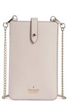 Kate Spade New York Pebbled Leather Phone Crossbody Bag - Beige
