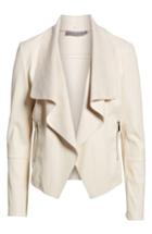 Women's Bagatelle Drape Faux Leather & Faux Suede Jacket - Ivory