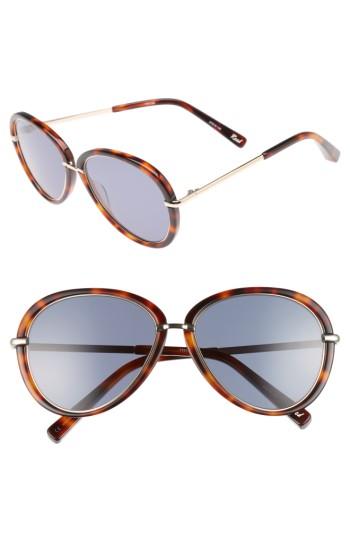 Women's Elizabeth And James Reed 57mm Aviator Sunglasses - Tortoise
